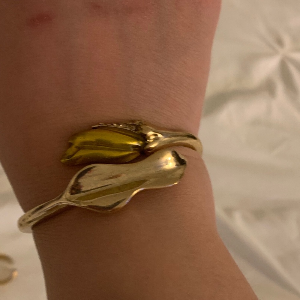 Oscar de la Renta Gold Tulip Bracelet